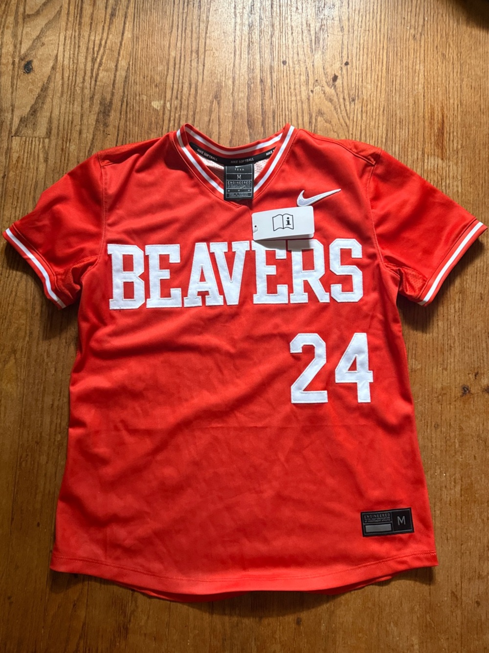 Nike orange & White Oregon State Beavers Softball Jersey 24